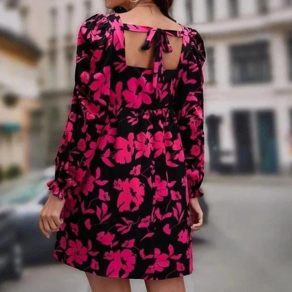 Pink And Black Womens Dress - Picture 4 of 4